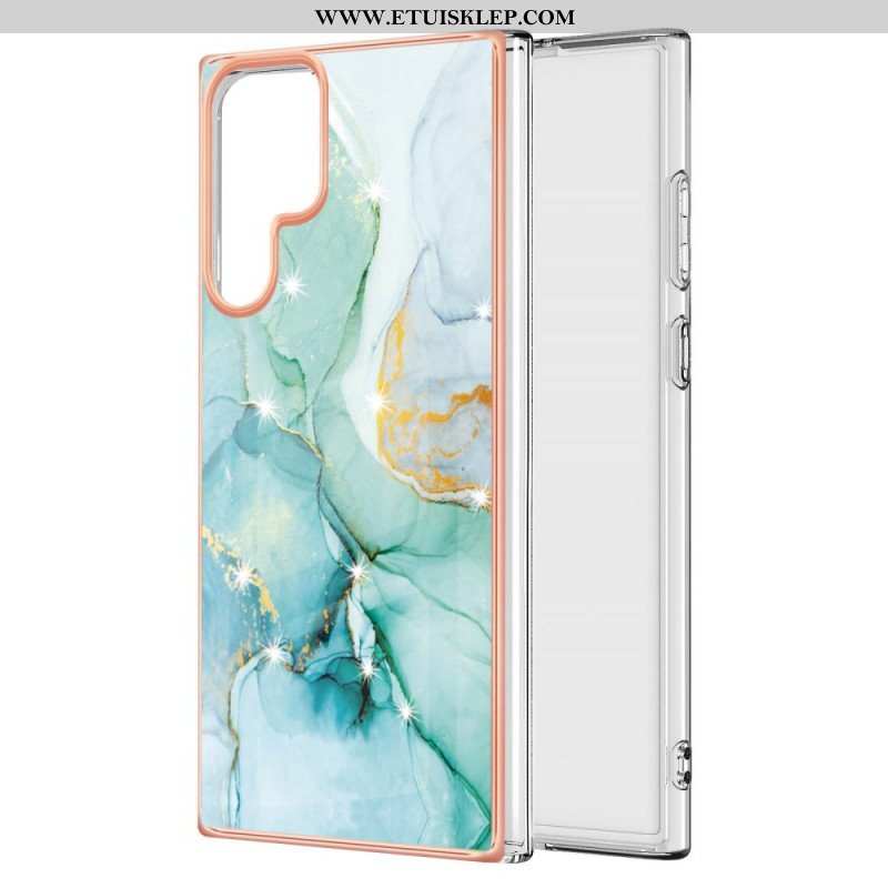 Etui do Samsung Galaxy S22 Ultra 5G Elastyczny Styl Marmuru